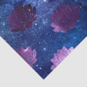 Paarse Lotus op Blauwe Melkweg Tissuepapier (Detail)