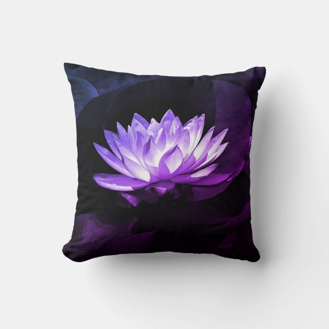 Paarse Lotus Pillow Kussen (Voorkant)