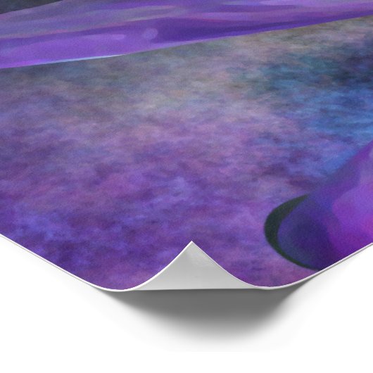 Paarse Lotus Poster (Hoek)