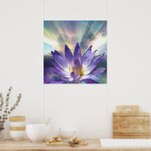 Paarse Lotus Poster (Keuken)