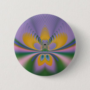 Paarse Lotus Ronde Button 5,7 Cm
