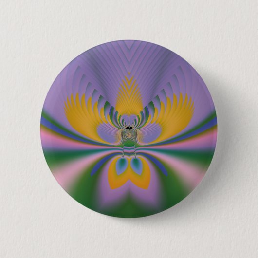 Paarse Lotus Ronde Button 5,7 Cm (Voorkant)