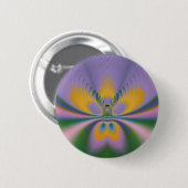 Paarse Lotus Ronde Button 5,7 Cm (Voorkant /achterkant)