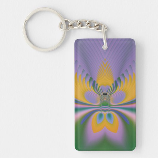 Paarse Lotus Sleutelhanger (Voorkant)