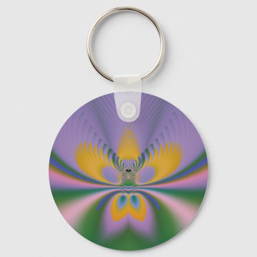 Paarse Lotus Sleutelhanger (Voorkant)