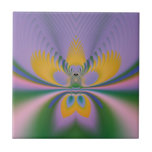 Paarse Lotus Tegeltje (Voorkant)