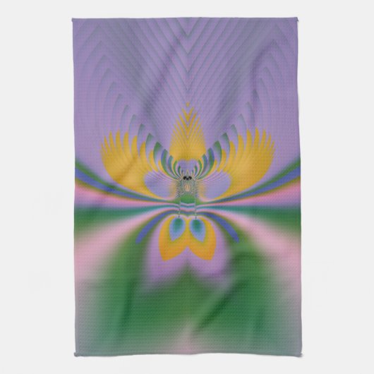 Paarse Lotus Theedoek (Verticaal)