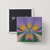 Paarse Lotus Vierkante Button 5,1 Cm (Voorkant /achterkant)