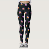Paarse Lotus Waterlelie Leggings (Voorkant)