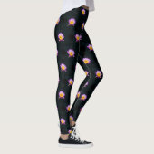 Paarse Lotus Waterlelie Leggings (Rechts)