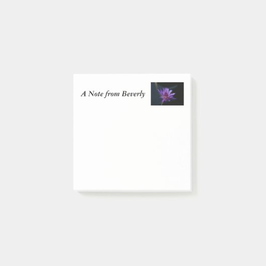 Paarse Lotus Waterlelie Post-it® Notes (Voorkant)