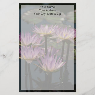 Paarse Lotus Waterlilies Briefpapier