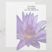 Paarse Lotus Waterlily Briefpapier (Voorkant / Achterkant)