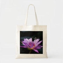 Paarse Lotus Waterlily dragonfly canvas tas