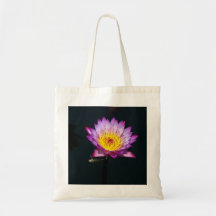 Paarse Lotus Waterlily dragonfly nymph canvas tas