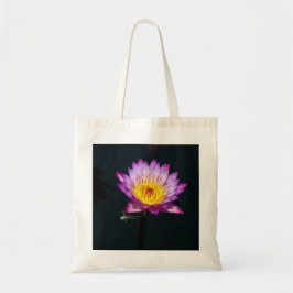Paarse Lotus Waterlily dragonfly nymph canvas tas