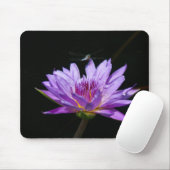Paarse Lotus Waterlily Dragonfly-speelkaarten Muismat (Met muis)