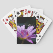 Paarse Lotus Waterlily Dragonfly-speelkaarten Speelkaarten (Achterkant)