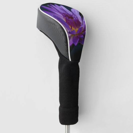 Paarse Lotus Waterlily Golfheadcover (Schuin)