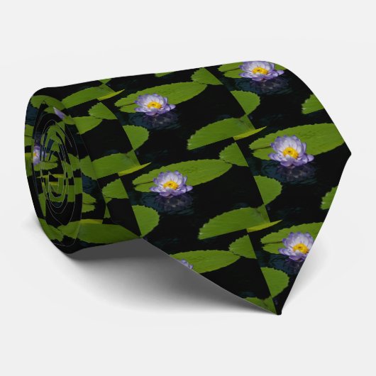 Paarse Lotus Waterlily Stropdas (Opgerold)