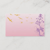 paarse lotus, waterlly visitekaartje (Achterkant)