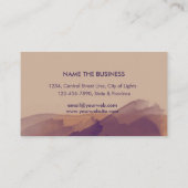 Paarse Lotus Yoga Instructor Meditation Zen Paint Visitekaartje (Achterkant)