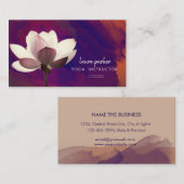 Paarse Lotus Yoga Instructor Meditation Zen Paint Visitekaartje (Voorkant / Achterkant)