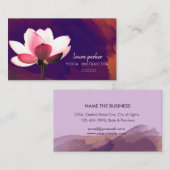 Paarse Lotus Yoga Instructor Meditation Zen Paint Visitekaartje (Voorkant / Achterkant)