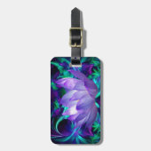 Paarse lotusbloem en betekenis ervan bagagelabel (Voorkant verticaal)