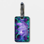 Paarse lotusbloem en betekenis ervan bagagelabel (Achterkant verticaal)