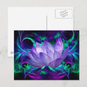 Paarse lotusbloem en betekenis ervan briefkaart (Voorkant / Achterkant)