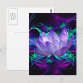 Paarse lotusbloem en betekenis ervan briefkaart (Voorkant / Achterkant)