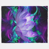 Paarse lotusbloem en betekenis ervan fleece deken (Voorkant (Horizontaal))