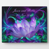 Paarse lotusbloem en betekenis ervan fotoplaat (Voorkant)