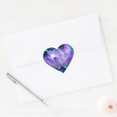 Paarse lotusbloem en betekenis ervan hart sticker (Envelop)