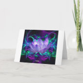 Paarse lotusbloem en betekenis ervan kaart (Achterkant)