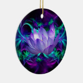 Paarse lotusbloem en betekenis ervan keramisch ornament (Rechts)