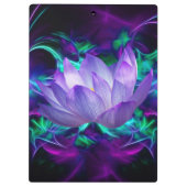 Paarse lotusbloem en betekenis ervan klembord (Achterkant)