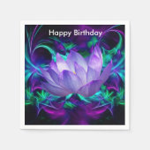 Paarse lotusbloem en betekenis ervan servetten (Voorkant)