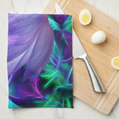 Paarse lotusbloem en betekenis ervan theedoek (Quarter Fold)