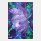 Paarse lotusbloem en betekenis ervan theedoek (Verticaal)