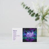 Paarse lotusbloem en betekenis ervan visitekaartje (Staand voorkant)