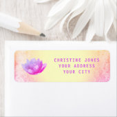 paarse lotusbloem etiket (Insitu)