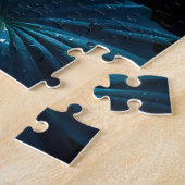 Paarse Lotusbloem Onder Maneschijn Legpuzzel (Zijkant)