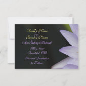 Paarse Lotusbloem Trouw Save the Date Kaart (Achterkant)