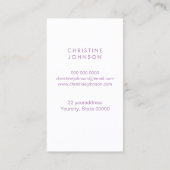 paarse lotusbloem visitekaartje (Achterkant)