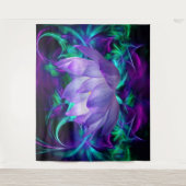 Paarse Lotusbloem Wandkleed (Voorkant)