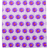 Paarse Lotusbloemen Douchegordijn (Voorkant)