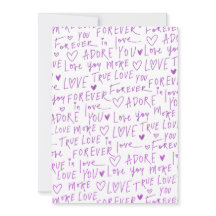 Paarse Love Doodle Harten Handgeschreven Patroon 