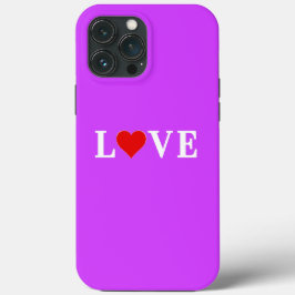 Paarse LOVE en hart Case-Mate iPhone Case